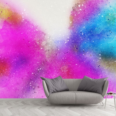 Illustrazione Carta da parati murale resistente alle macchie Decorazione murale astratta per interni