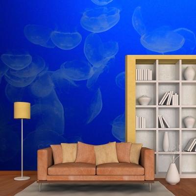 Fotomurale fotografico Fotomurale per salotto con stampa di meduse