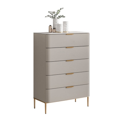 Glam Kommode aus Holzwerkstoff, Schlafzimmer-Aufbewahrungskommode mit Schubladen