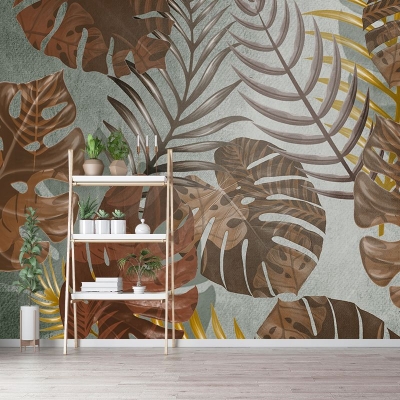 Illustrazione Decorazione vegetale Decorazione murale Carta da parati resistente alla muffa Carta da parati per camera da letto