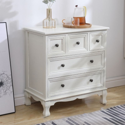 Aufbewahrungstruhe im traditionellen Stil, Schlafzimmer-Aufbewahrungskommode aus massivem Holz, Kommode mit Schubladen