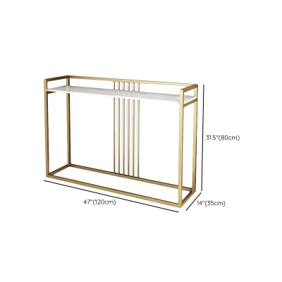 Glamour&ouml;ser Akzenttisch mit Marmorplatte und goldenem Sofa-Konsolentisch f&uuml;r den Flur