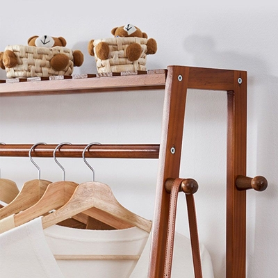 Stand da ingresso moderno con ganci e scaffale portaoggetti Appendiabiti in legno ingegnerizzato ad albero