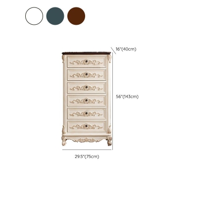 Klassische Glam-Aufbewahrungskommode aus massivem Holz mit 4/5/6 Schubladen