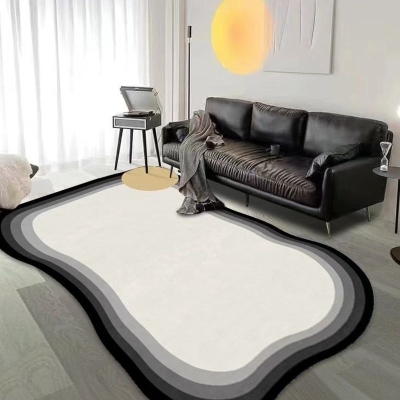Tappeto grigio contemporaneo Tappeto lavabile in poliestere colorato per la decorazione domestica