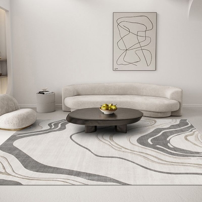 Tappeto Funky Tappeto in poliestere beige Tappeto resistente alle macchie per la decorazione domestica