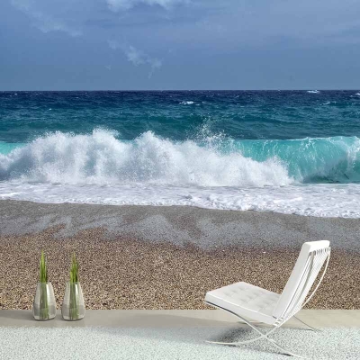 Fotografia con motivo marino, resistente alla muffa, decorazione da parete tropicale non incollata