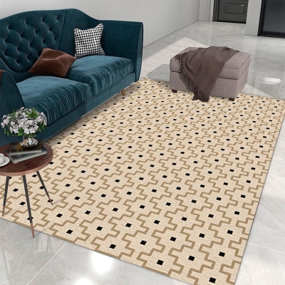 Tappeto da salotto casual Tappeto da zona trendy in poliestere Tappeto da interno con supporto antiscivolo