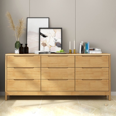 Zeitgen&ouml;ssische Kommode aus massivem Holz mit 5/6/9 Schubladen