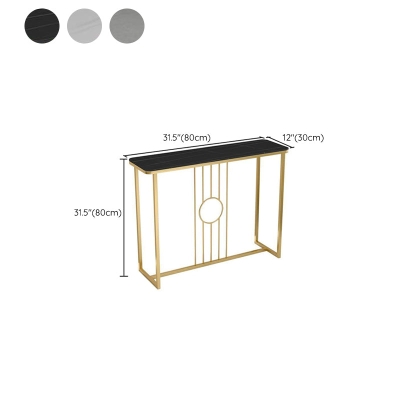 Rechteckiger Glam-Konsolen-Akzenttisch. Konsolentisch mit Antik-Finish in Stein