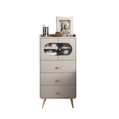 Glam Stone Aufbewahrungstruhe f&uuml;r Schlafzimmer, vertikale Truhe mit Metallbeinen