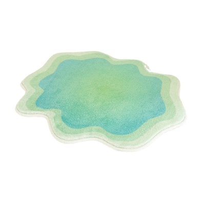 Tappeto casual verde Tappeto con rampa sfumata in poliestere Tappeto lavabile per la decorazione domestica