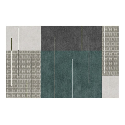 Tappeto Moderno Grigio Tappeto Linea Poliestere Tappeto Antistrappo per Soggiorno