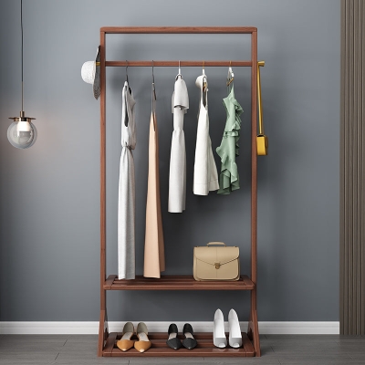 Holz-Kleiderb&uuml;gel, traditioneller Stil, einfache Bodengarderobe f&uuml;r Zuhause
