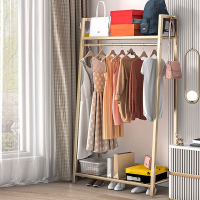 Appendiabiti da terra in stile industriale minimalista a forma di trapezio metallico