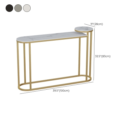 Glam Stone Konsolentisch, goldener Konsolentisch aus Eisen f&uuml;r den Flur