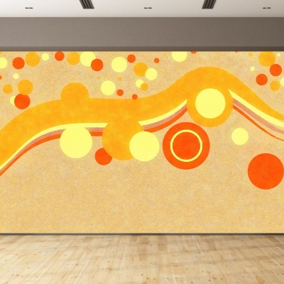 Illustrazione Carta da parati murale resistente alla muffa Decorazione murale astratta per interni