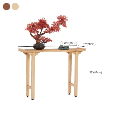 12 Zoll breiter Akzenttisch Mid-Century Modern Rechteckiger Konsolentisch aus Holz