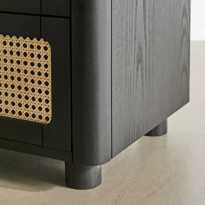Cassettiera portaoggetti moderna in legno massello per camera da letto