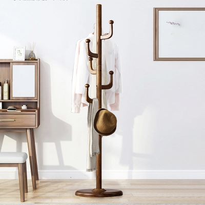 Massivholz-Garderobe, traditioneller Stil, einfacher Wohnzimmer-Boden-Kleiderb&uuml;gel