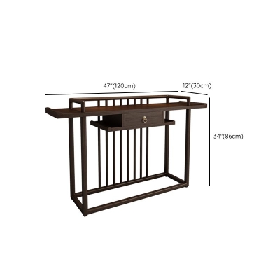 Consolle moderna in legno di forma rettangolare. Divano consolle