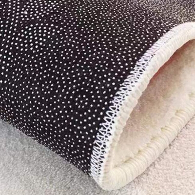 Tappeto a losanga nero Tappeto semplice in poliestere Tappeto con supporto antiscivolo per salotto