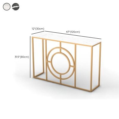 Glam-Konsolen-Akzenttisch, rechteckiger Konsolen-Sofatisch mit Antik-Finish