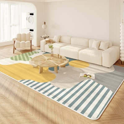 Tappeto nordico semplice Tappeto per interni in imitazione cashmere di colore chiaro Tappeto antiscivolo per camera da letto