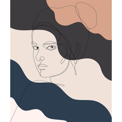 Illustrazione del modello di muffa Carta da parati Arte orizzontale per soggiorno