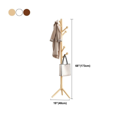 Kit da ingresso moderno in legno per albero da ingresso con ganci appendiabiti da terra