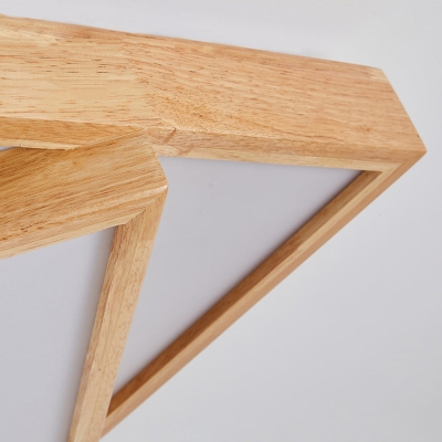 Quadratische Unterputzleuchten aus Holz im zeitgen&ouml;ssischen Stil mit mehreren Leuchten f&uuml;r Unterputzmontage