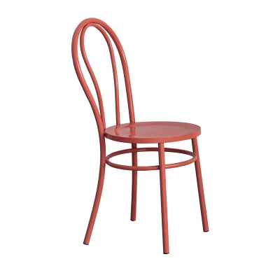 Sedie da sala da pranzo in metallo Sedia senza braccioli con schienale aperto in stile nordico