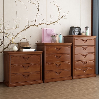 Traditionelle Kommode, Kommode aus massivem Holz mit 3/4/5 Schubladen
