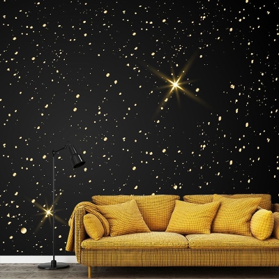 Carta da parati decorativa con illustrazione, carta da parati per interni, cielo stellato