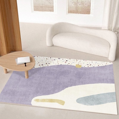 Tappeto moderno marrone Tappeto lavabile in pezzi colorati in poliestere per la decorazione domestica