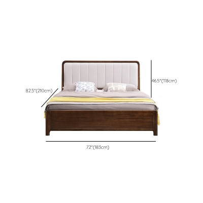 Letto contenitore standard moderno Mid-Century con testiera