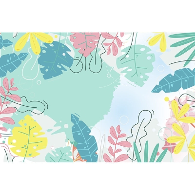 Carta da parati decorativa Carta da parati Piante tropicali Carta da parati per salotto
