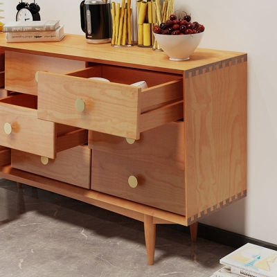 Hochmoderne Doppelkommode, horizontale Truhe aus massivem Holz f&uuml;r das Schlafzimmer