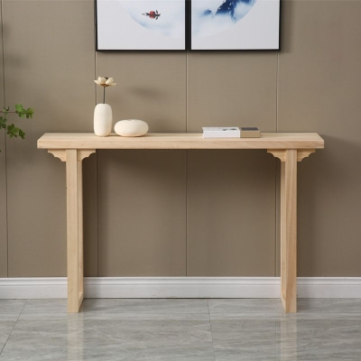 12 Zoll breiter Akzenttisch Mid-Century Modern Rechteckiger Konsolentisch aus Holz f&uuml;r den Flur