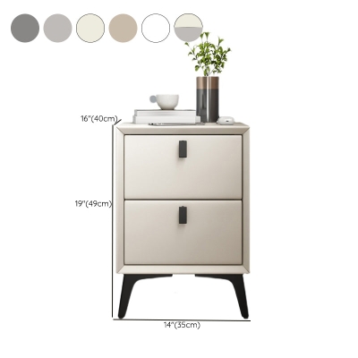 Comodino in pelle Comodino da letto moderno con cassetti