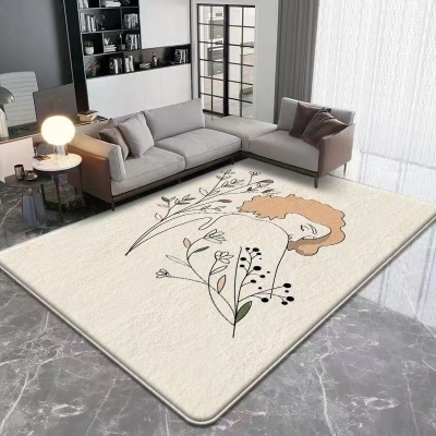 Tappeto creativo a blocchi di colore Tappeto per interni in poliestere Tappeto con supporto antiscivolo per la decorazione domestica
