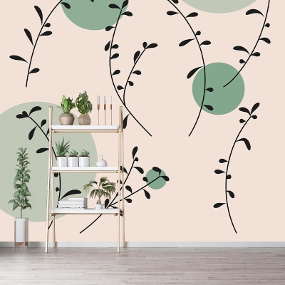 Illustration simple, pr&eacute;vention de l'humidit&eacute; murale pour la d&eacute;coration murale du salon