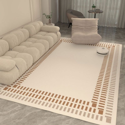 Tappeto causale bianco Tappeto per interni con grafica in poliestere Tappeto lavabile per salotto