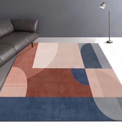 Tappeto moderno geometrico Tappeto per interni Funky Tappeto in poliestere resistente alle macchie