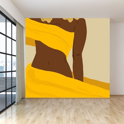 Carta da parati murale con illustrazione in stile moderno, decorazione murale per interni