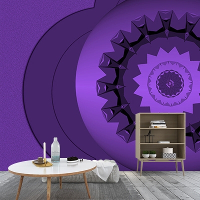 Carta da parati con illustrazioni Decorazione murale moderna con motivi geometrici resistenti alle macchie