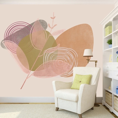 Decorazione murale vegetale Carta da parati murale ecologica per salotto