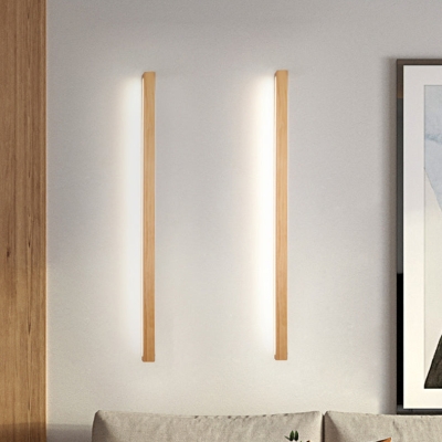 Lampada da parete a LED nordica Lampada da parete creativa in legno per camera da letto