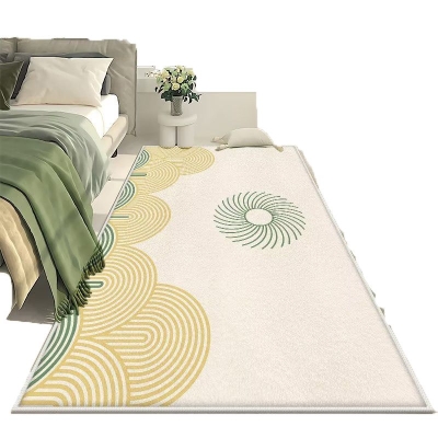 Tappeto Moderno Marrone Tappeto Linea Poliestere Tappeto Lavabile per Camera da Letto