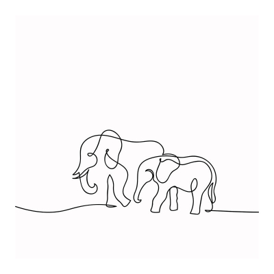Illustrazione murale Lineart resistente all'umidit&agrave; per la decorazione della parete del soggiorno